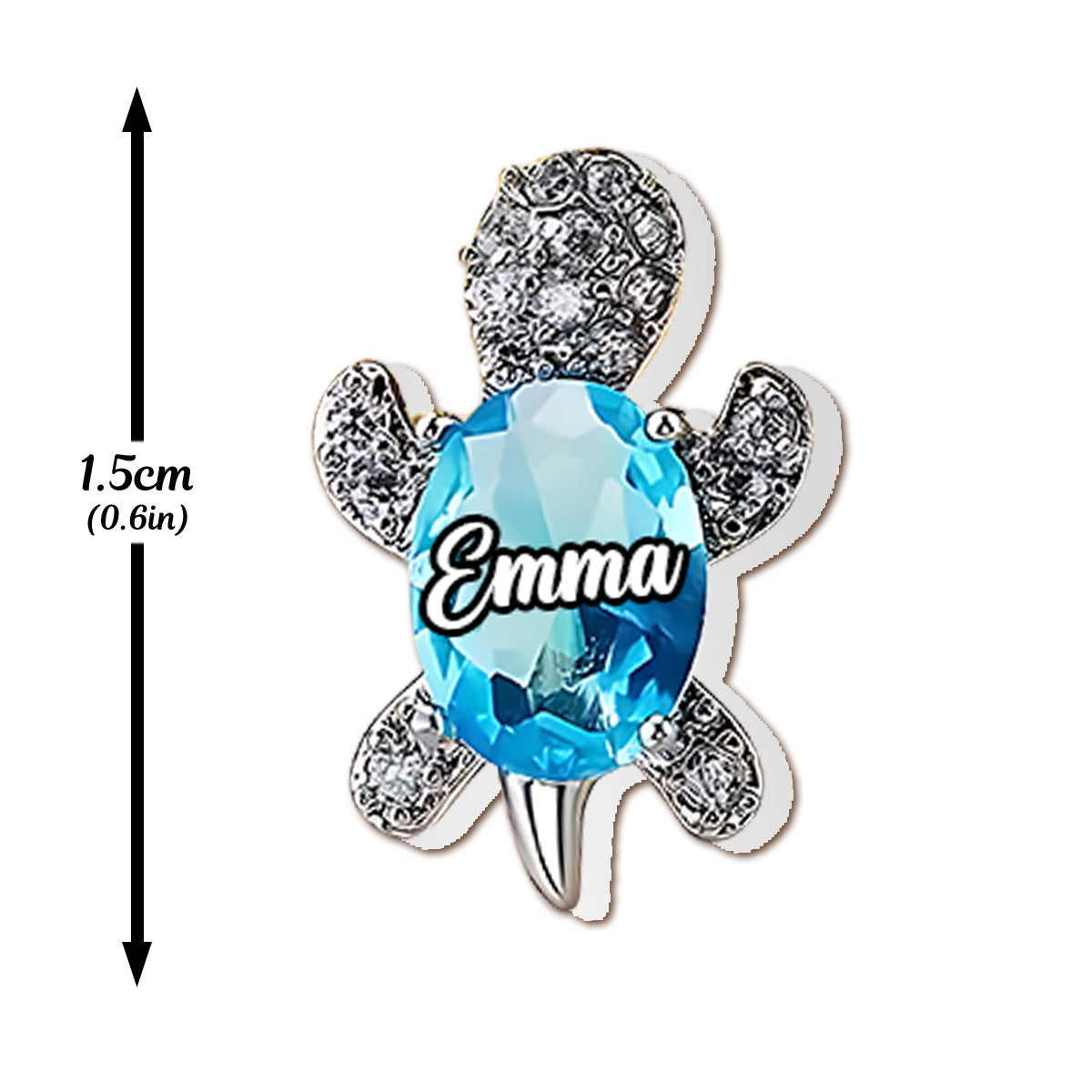 Love Turtle - Personalized Turtle Stud Earrings