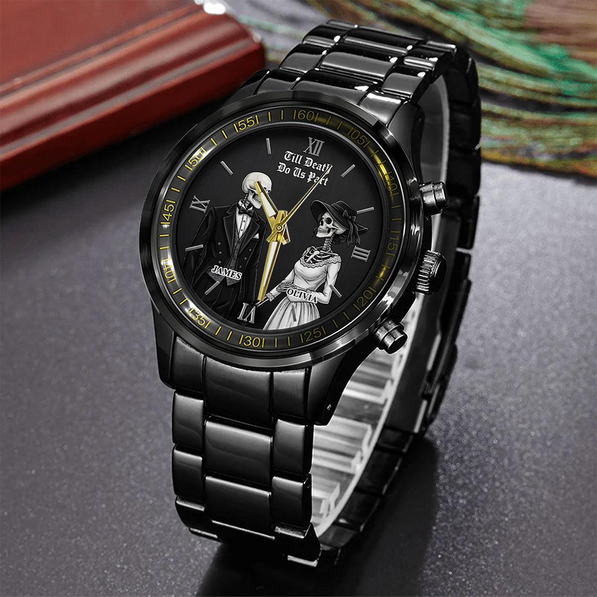 Till Death Do Us Part - Personalized Couple Couple Hand Watch Set