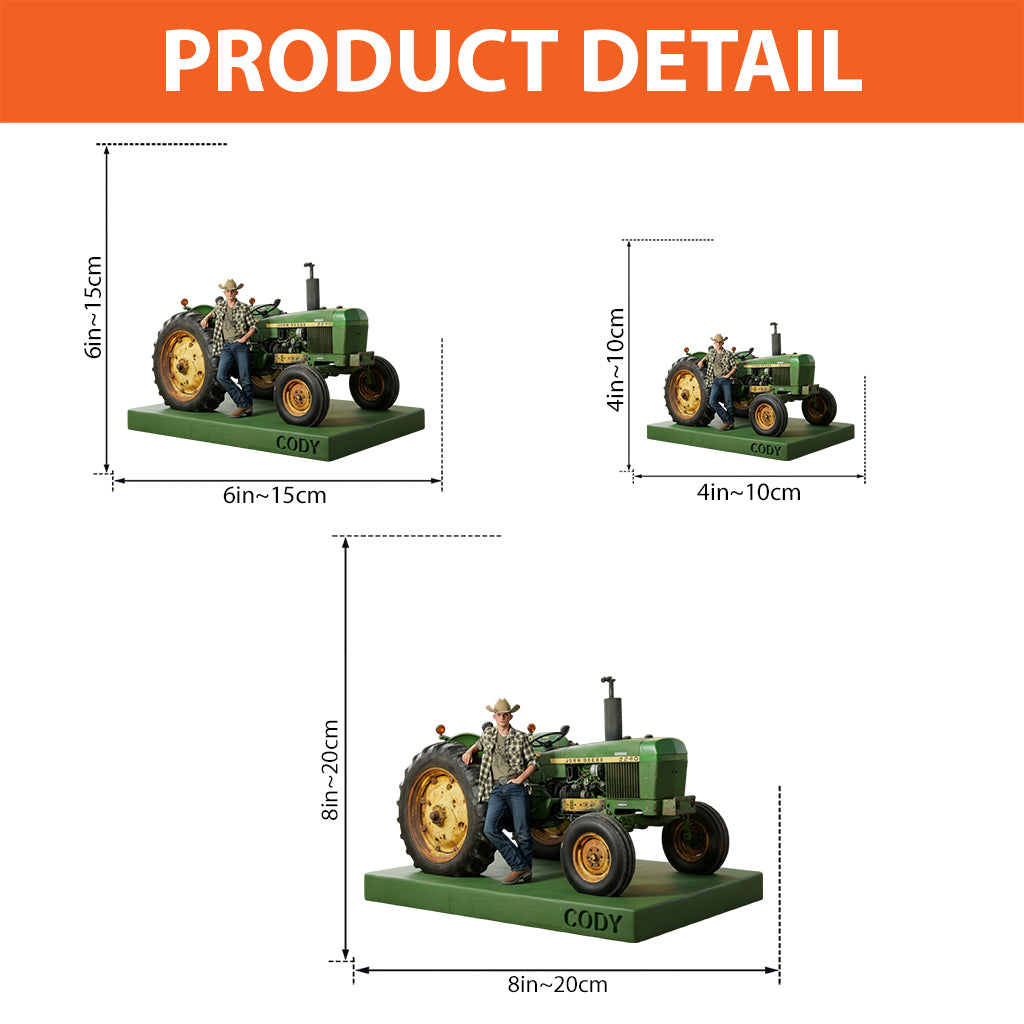 Plaque acrylique personnalisée à partir de n'importe quelle photo - Modèle « agriculteur » sur mesure