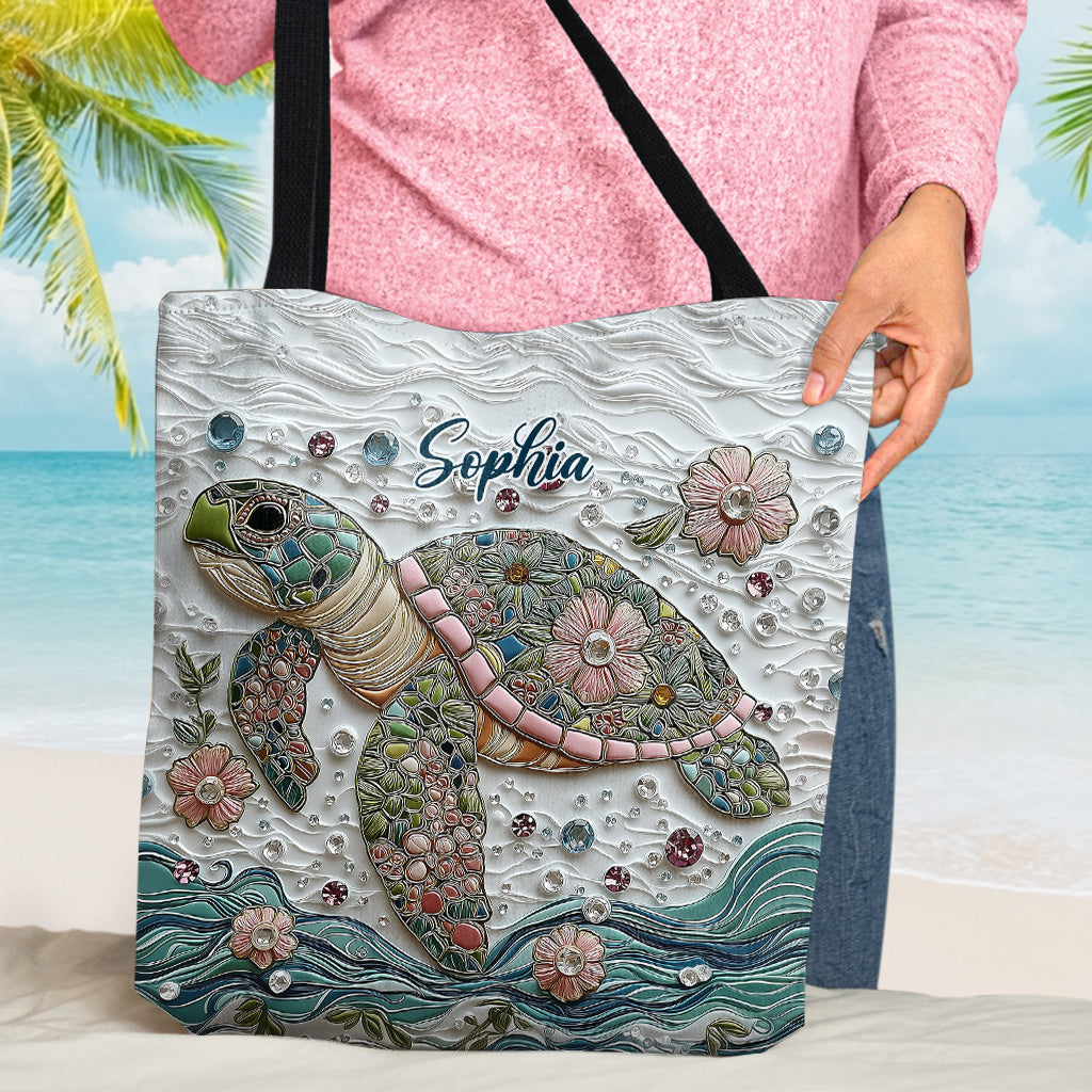 Magnifique tortue - Sac en cuir personnalisé en forme de tortue