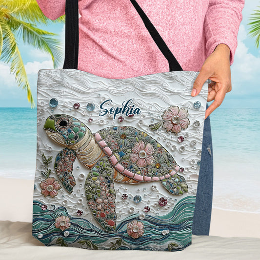 Magnifique tortue - Sac en cuir personnalisé en forme de tortue