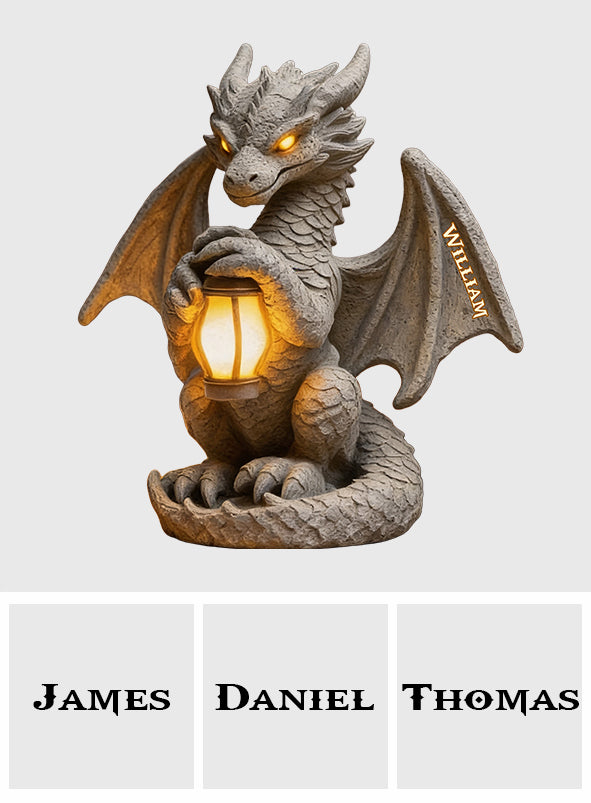 Dragon Gardien - Lampe Solaire Acrylique Personnalisée