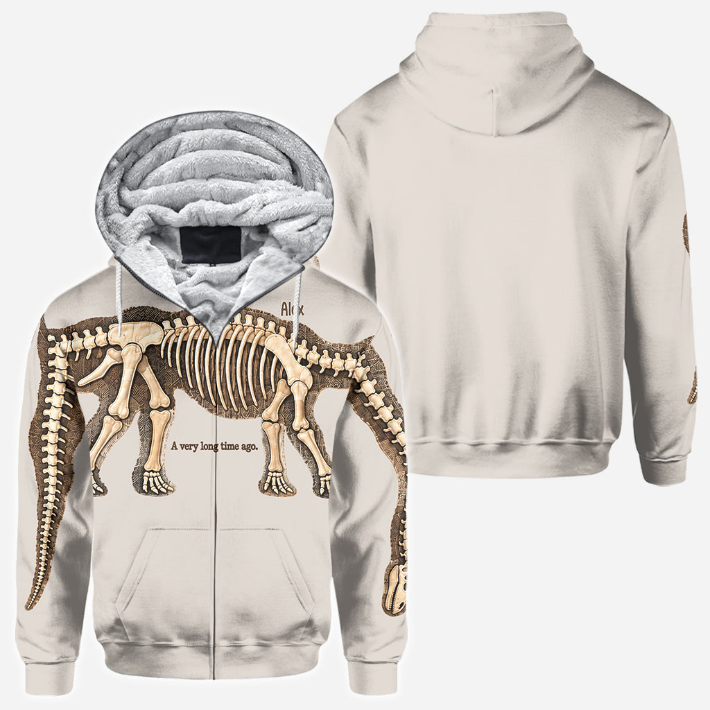 Étirez-vous pour découvrir le dinosaure entier - Chemise personnalisée tout en un