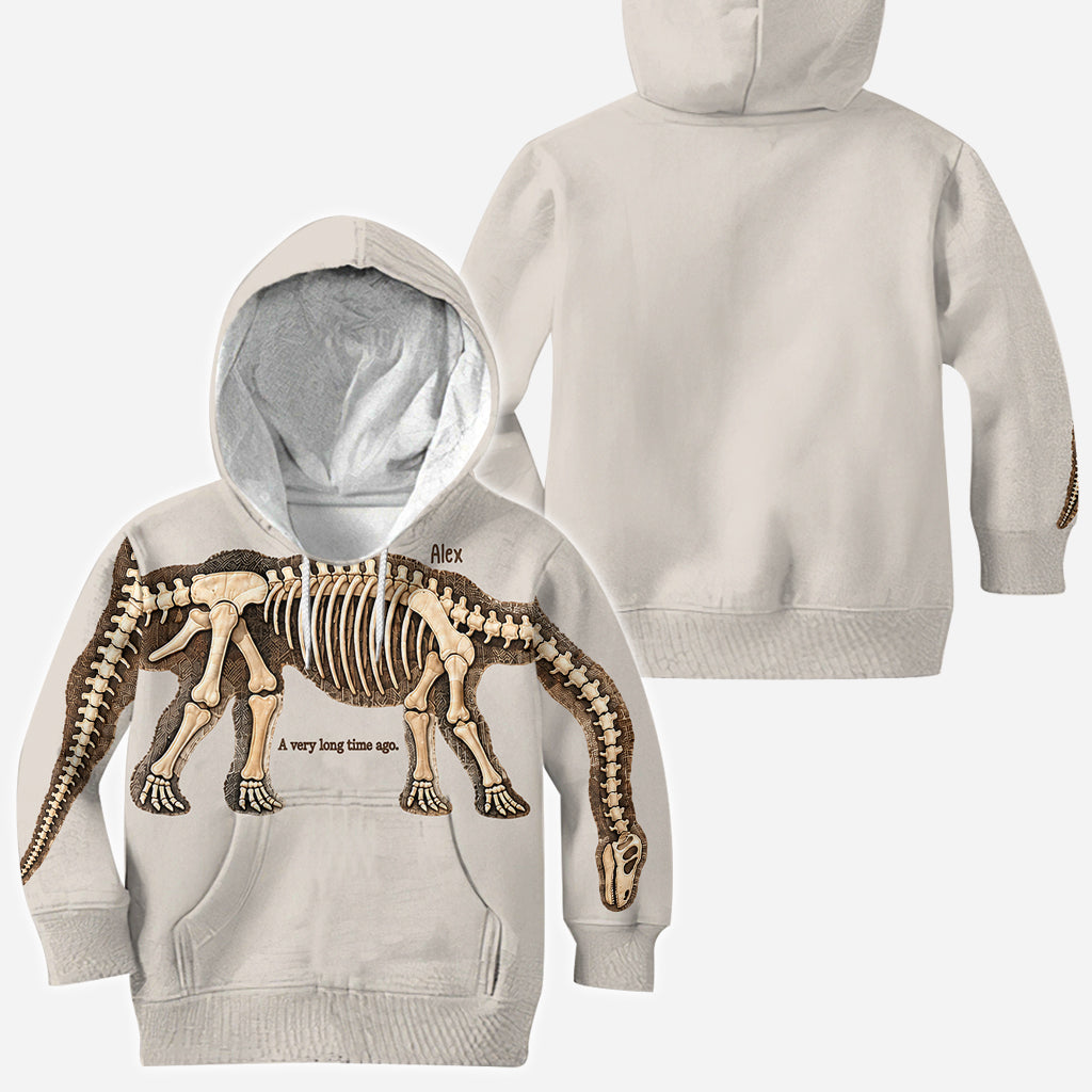 Étirez-vous pour découvrir le dinosaure entier - Chemise personnalisée tout en un