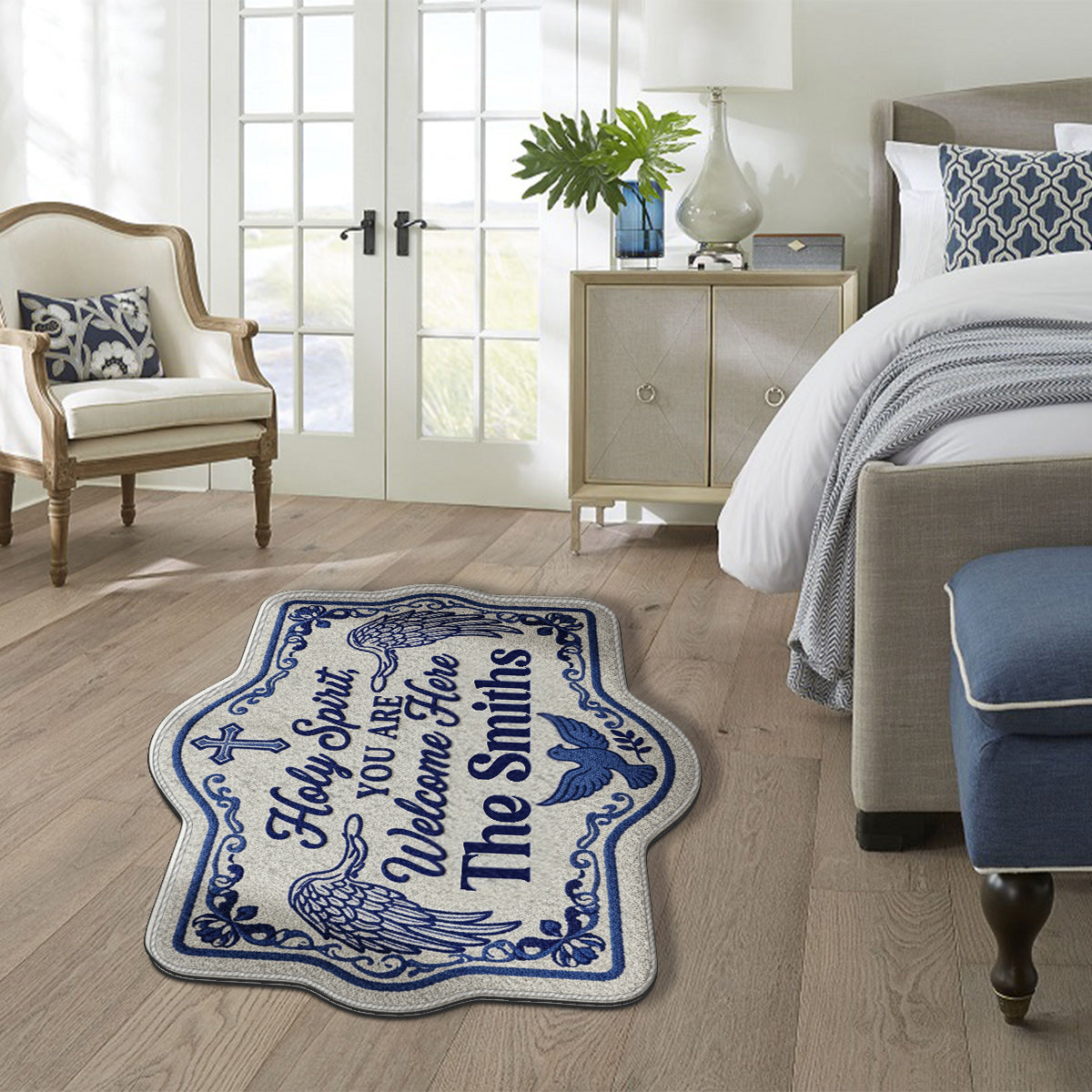 Saint-Esprit, bienvenue ici - Tapis tufté antidérapant chrétien personnalisé