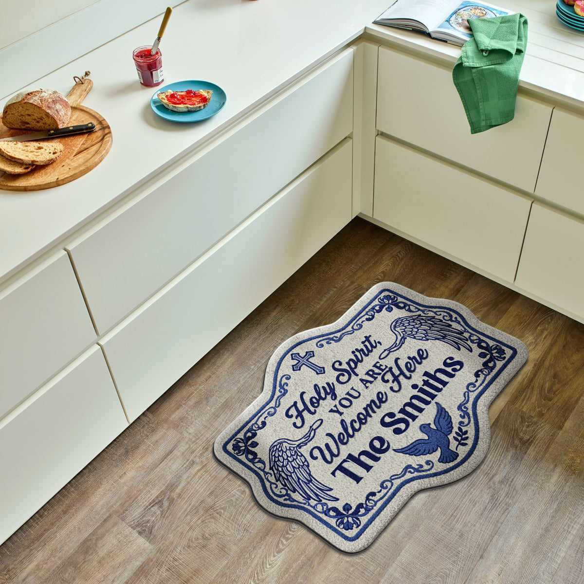 Saint-Esprit, bienvenue ici - Tapis tufté antidérapant chrétien personnalisé