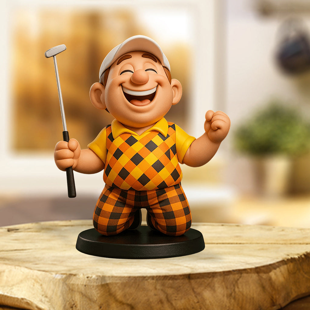 Plaque acrylique personnalisée de golf au style cartoon humoristique - Plaque acrylique sur mesure