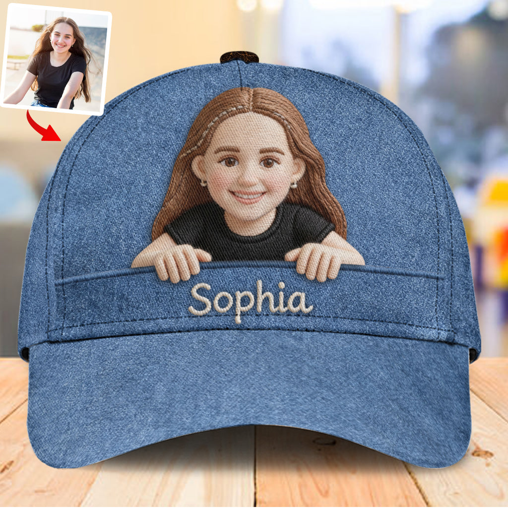 Casquette classique personnalisée pour enfant (photo au choix)