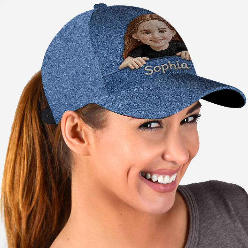 Casquette classique personnalisée pour enfant (photo au choix)