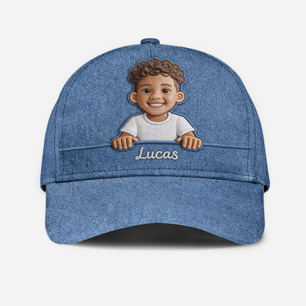 Casquette classique personnalisée pour enfant (photo au choix)