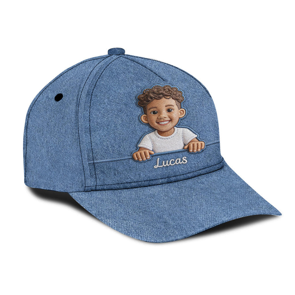 Casquette classique personnalisée pour enfant (photo au choix)