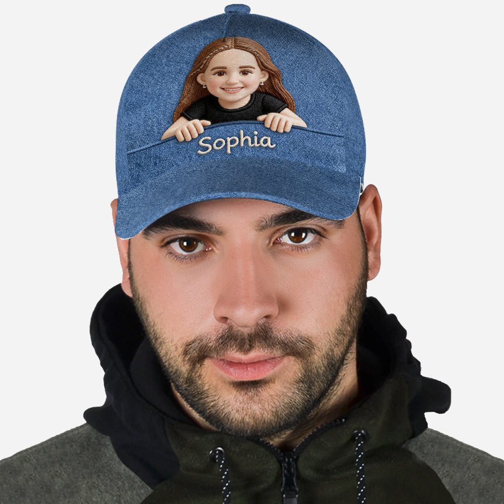 Casquette classique personnalisée pour enfant (photo au choix)