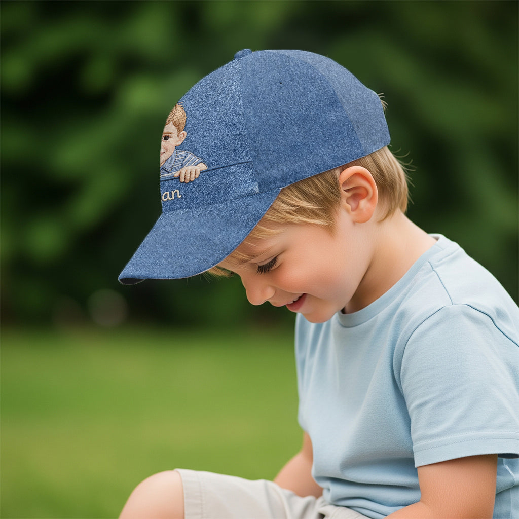 Casquette classique personnalisée pour enfant (photo au choix)