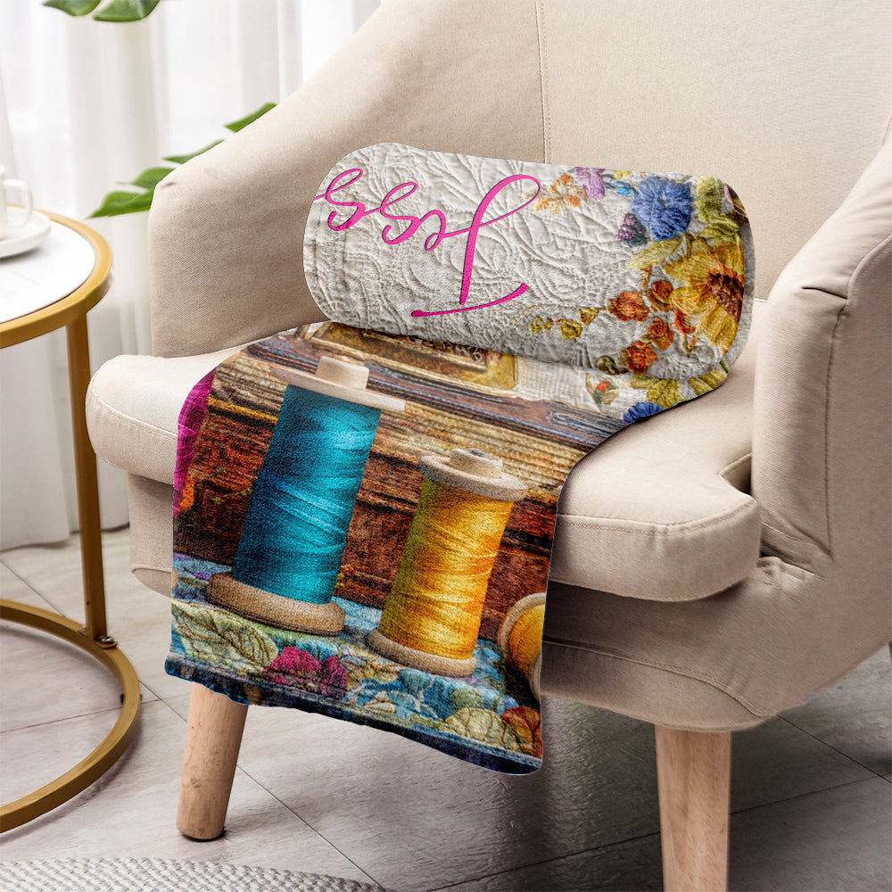 Machine à coudre vintage - Couverture de couture personnalisée