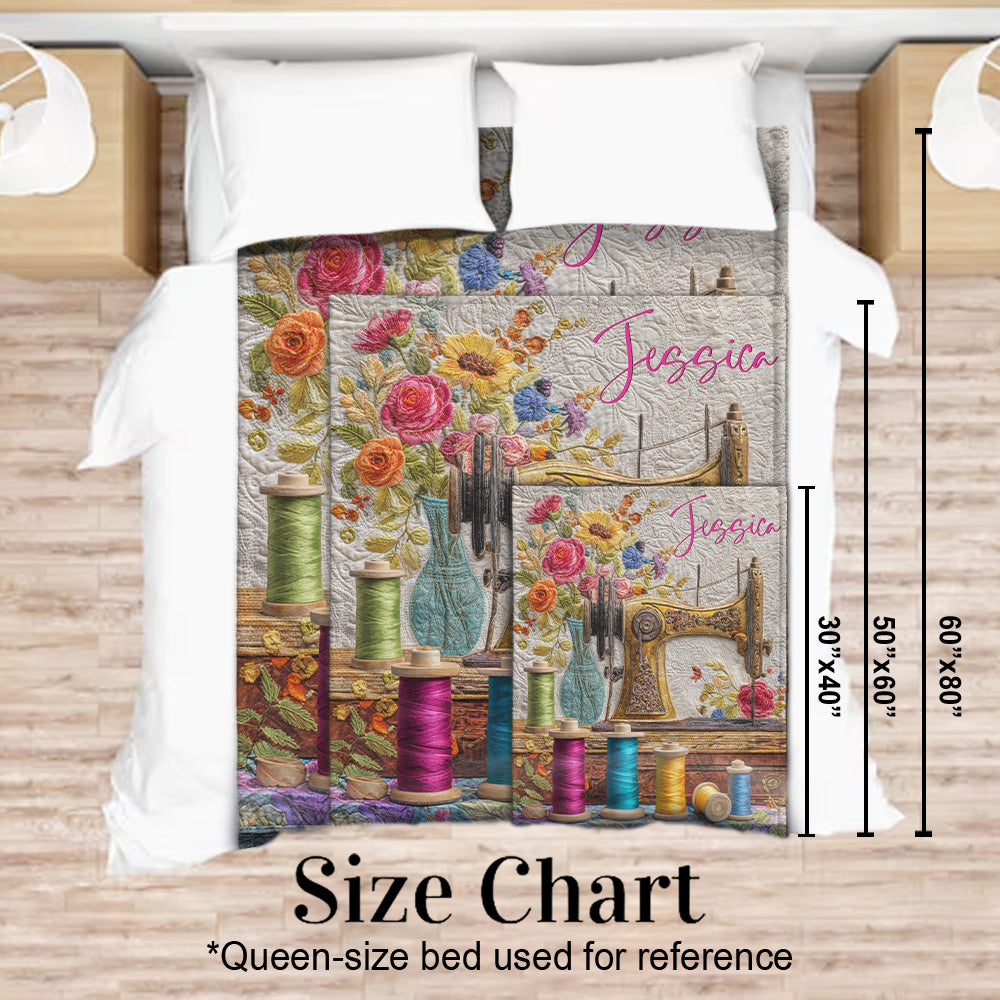 Machine à coudre vintage - Couverture de couture personnalisée