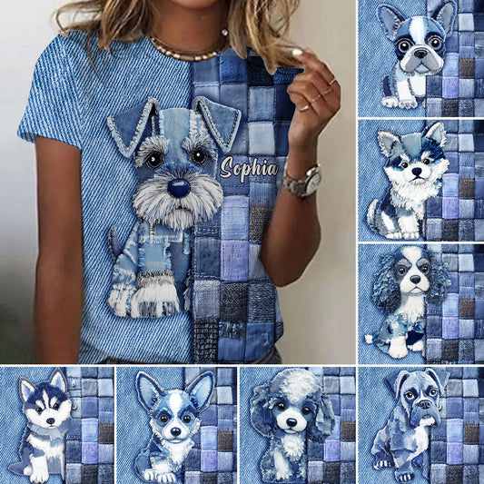 Love Miniature Schnauzer - Personalized Dog All Over Shirt