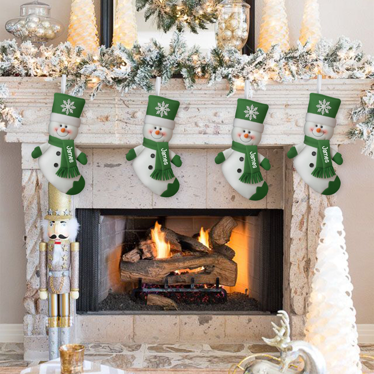 Joyeux Noël - Chaussette de Noël personnalisée en forme de famille