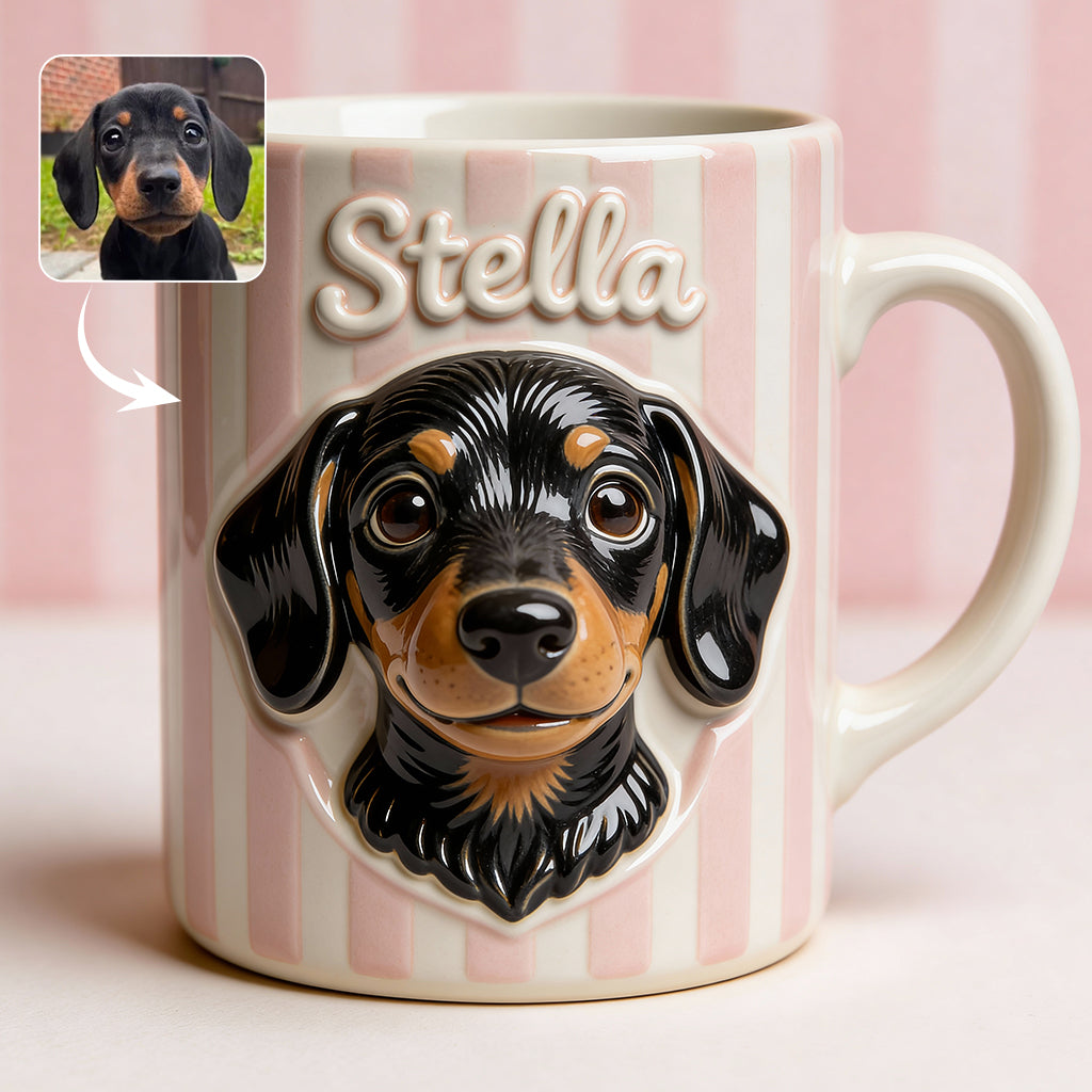 J'aime mon animal de compagnie - Mug personnalisé avec motif chien