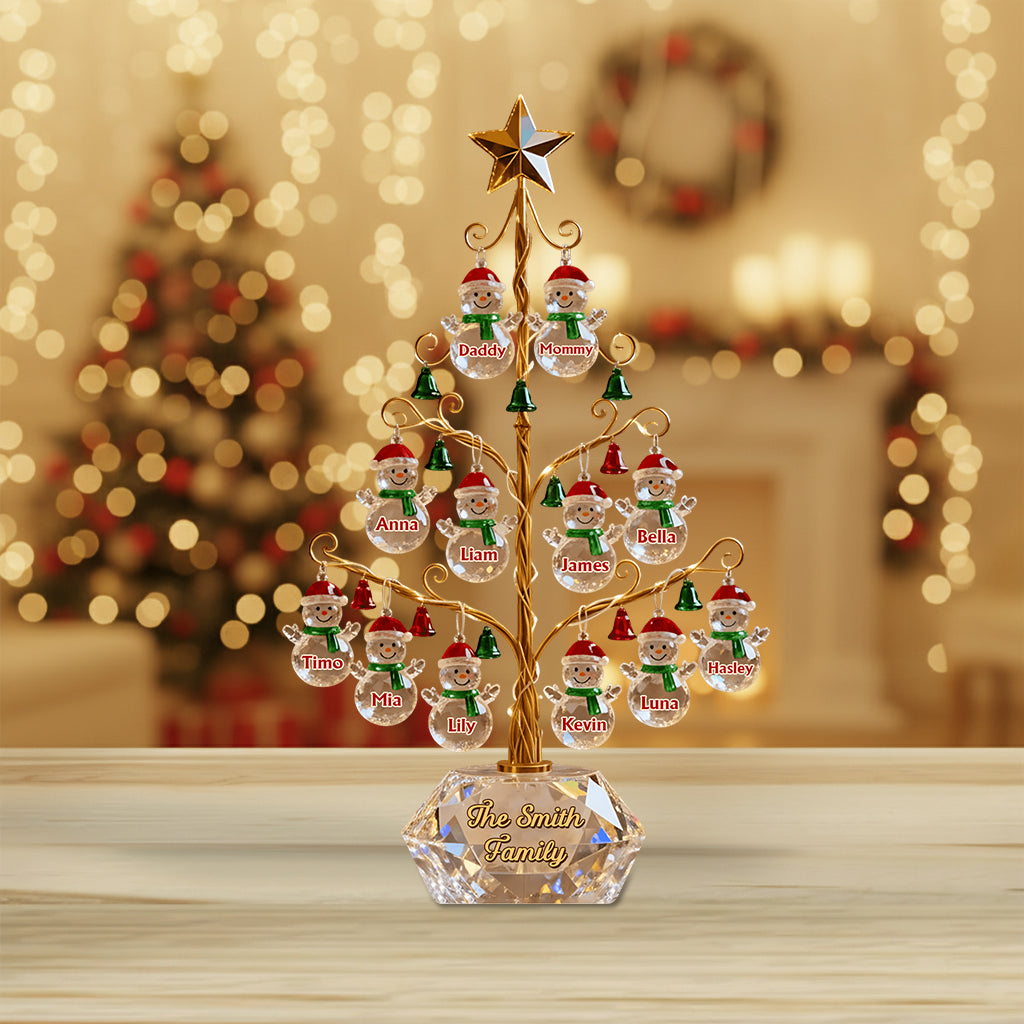 Joyeux Noël - Plaque acrylique personnalisée pour la famille