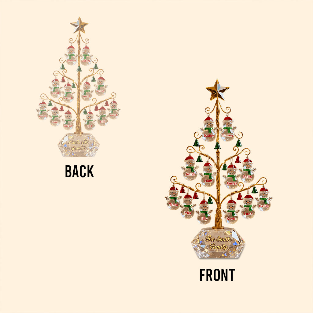 Joyeux Noël - Plaque acrylique personnalisée pour la famille