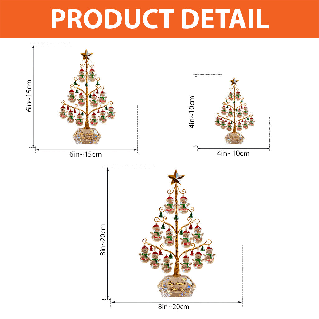 Joyeux Noël - Plaque acrylique personnalisée pour la famille