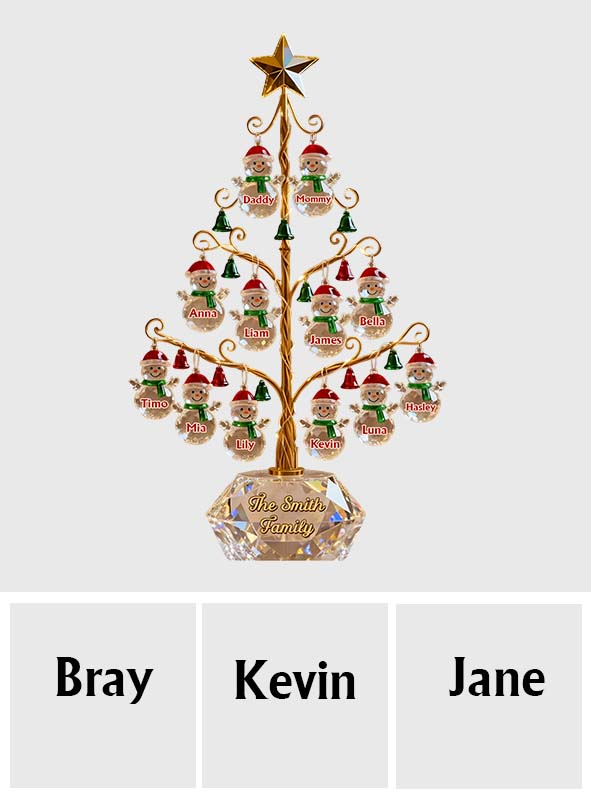 Joyeux Noël - Plaque acrylique personnalisée pour la famille