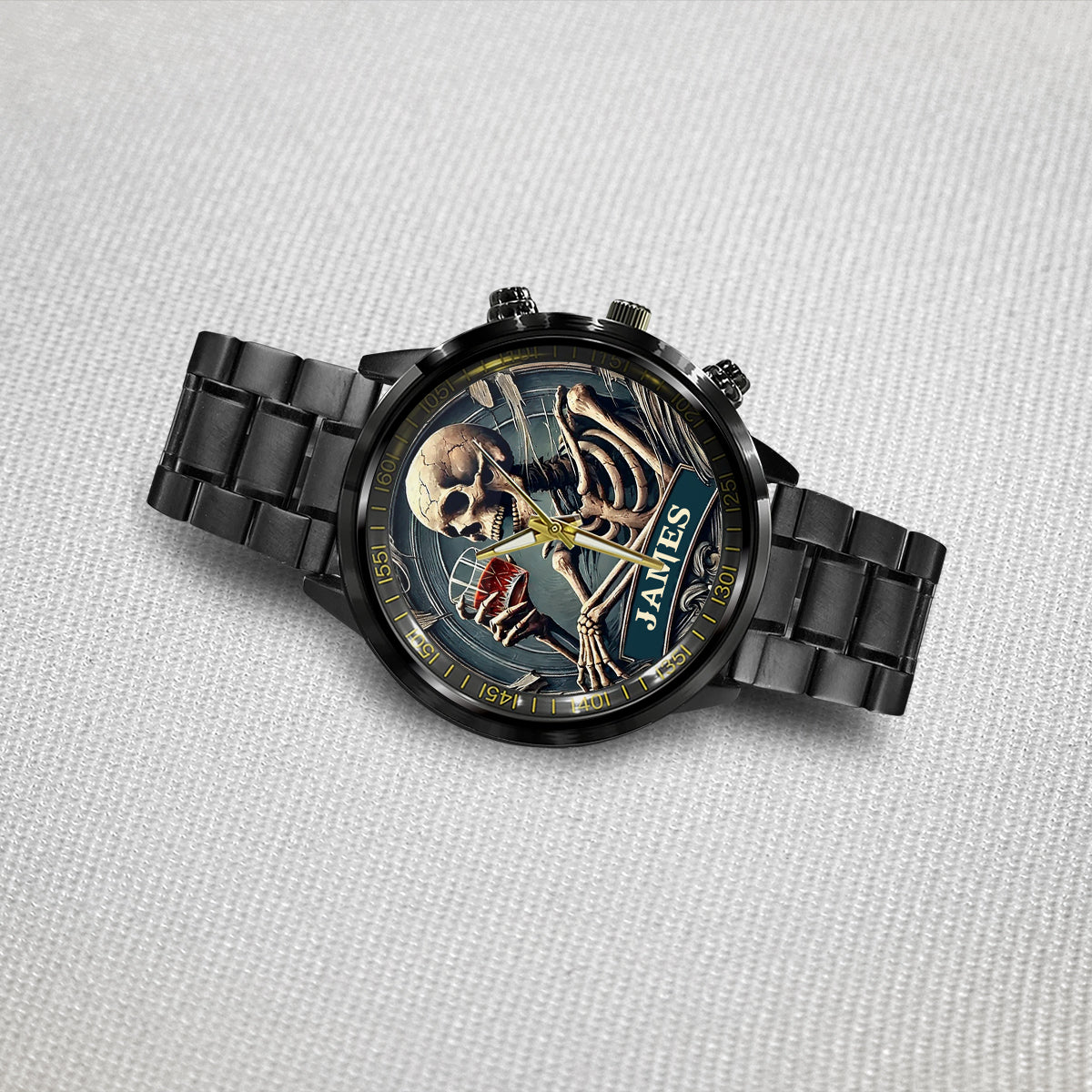 Time To Drink - Personalized Skull Hand Watch