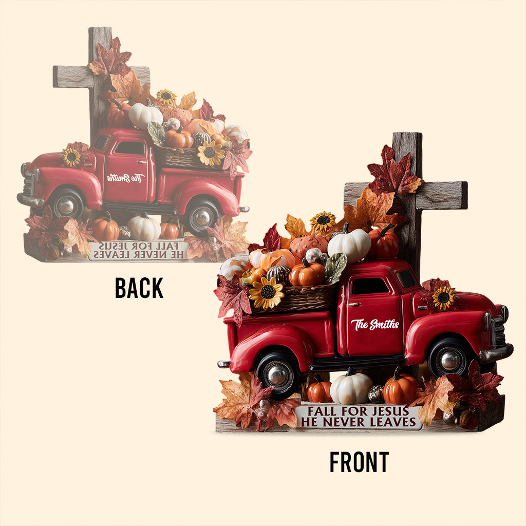 Tombez pour Jésus - Plaque acrylique personnalisée « Automne » en forme de losange