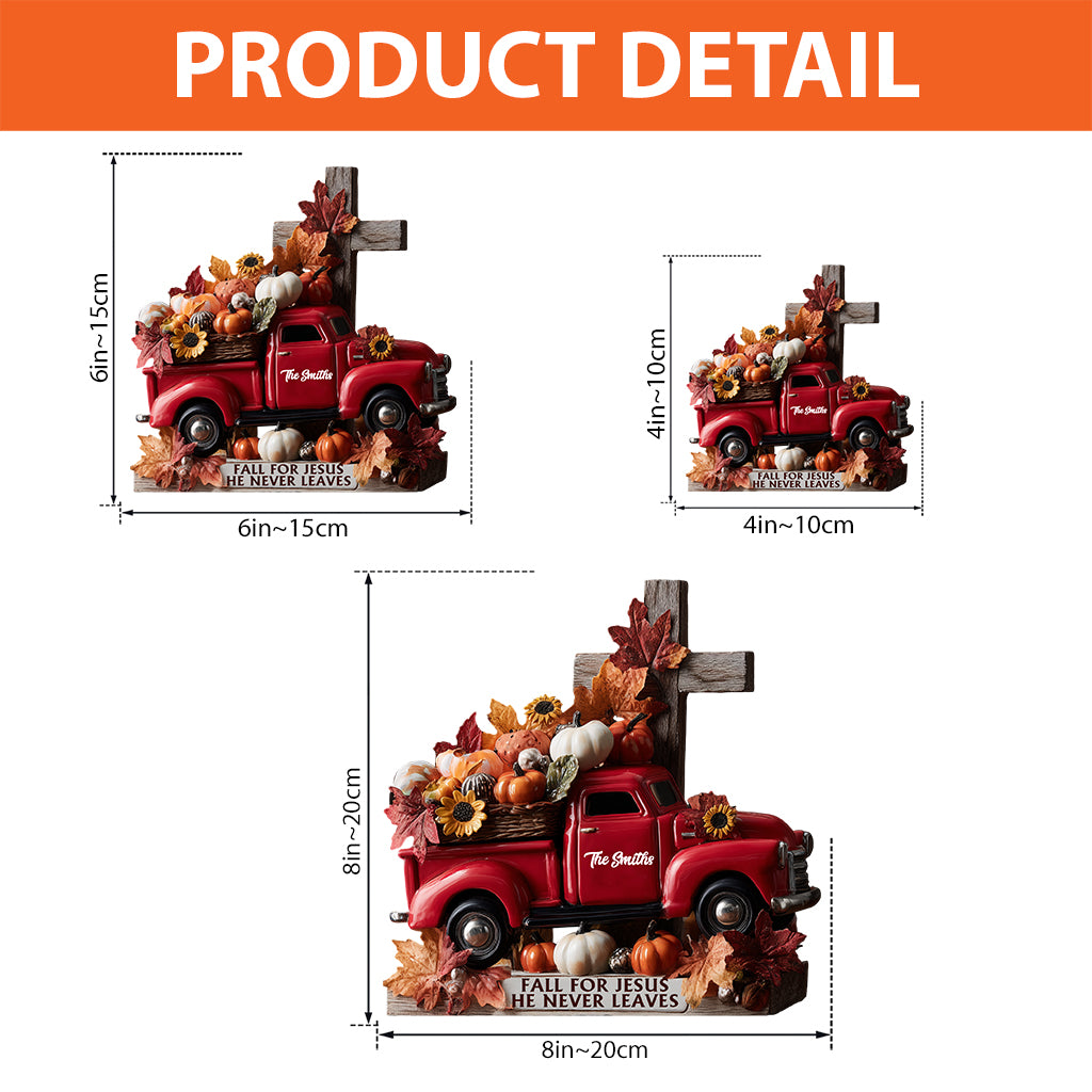 Tombez pour Jésus - Plaque acrylique personnalisée « Automne » en forme de losange