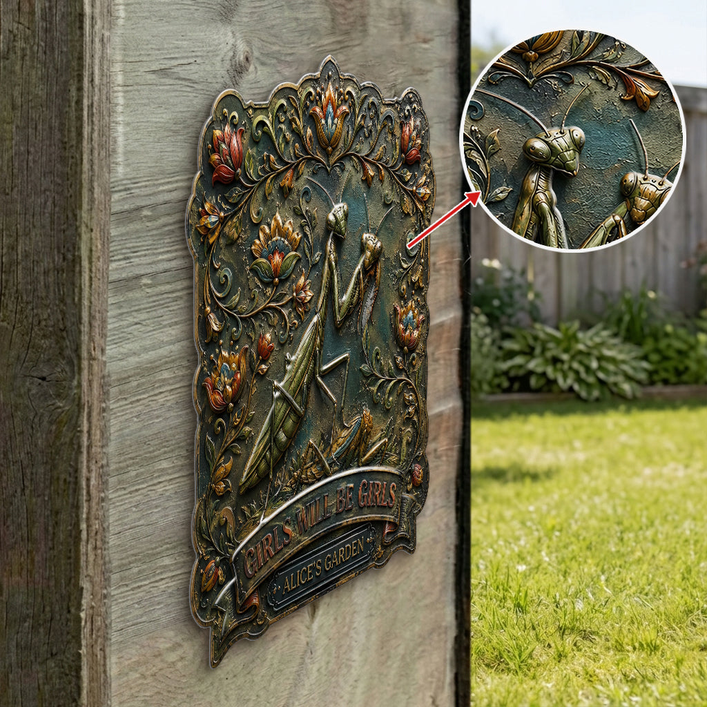 Panneau Amusant Décoration de Jardin - Panneau Métallique Personnalisé Imprimé en 3D