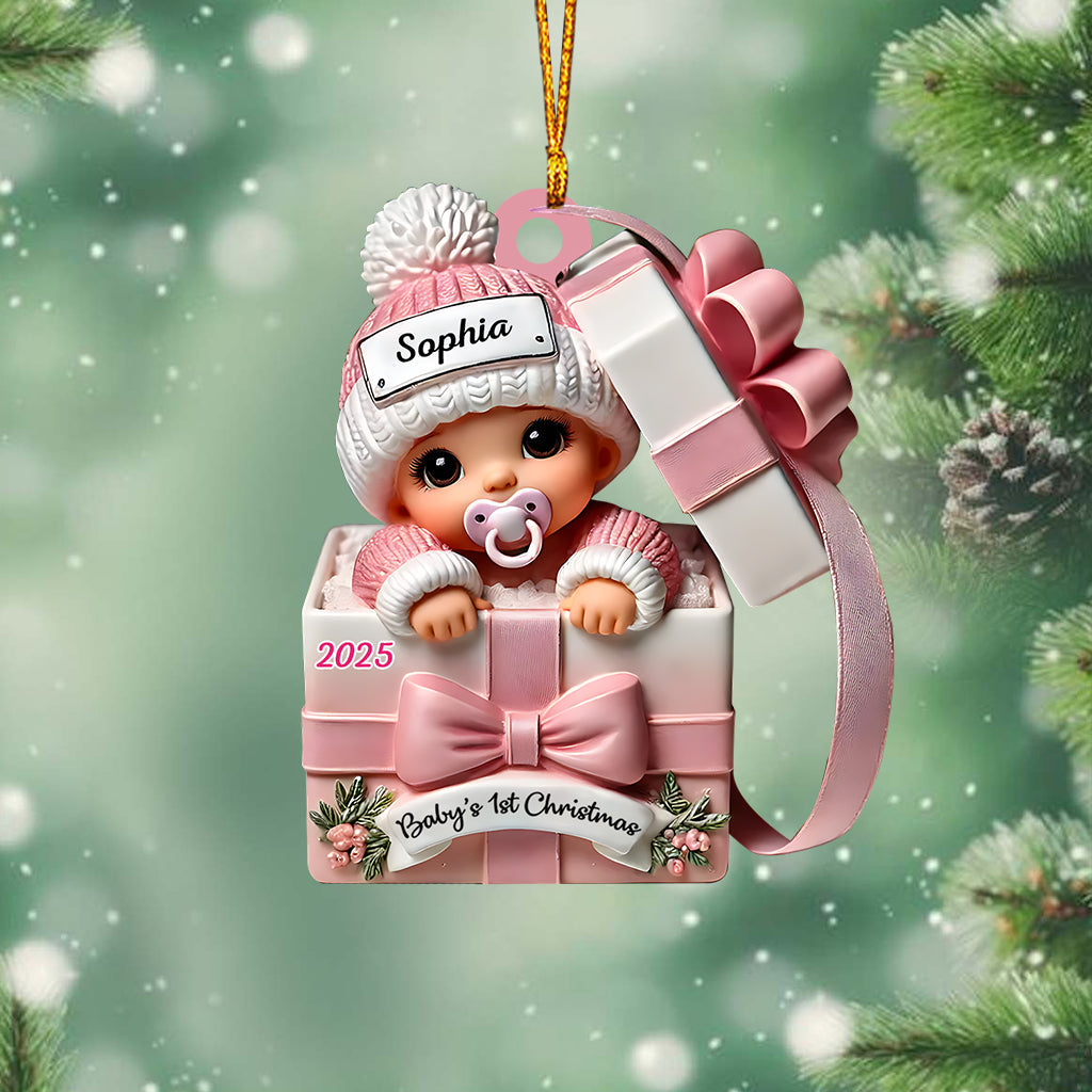 Coffret cadeau bébé - Ornement personnalisé pour nouveau-né