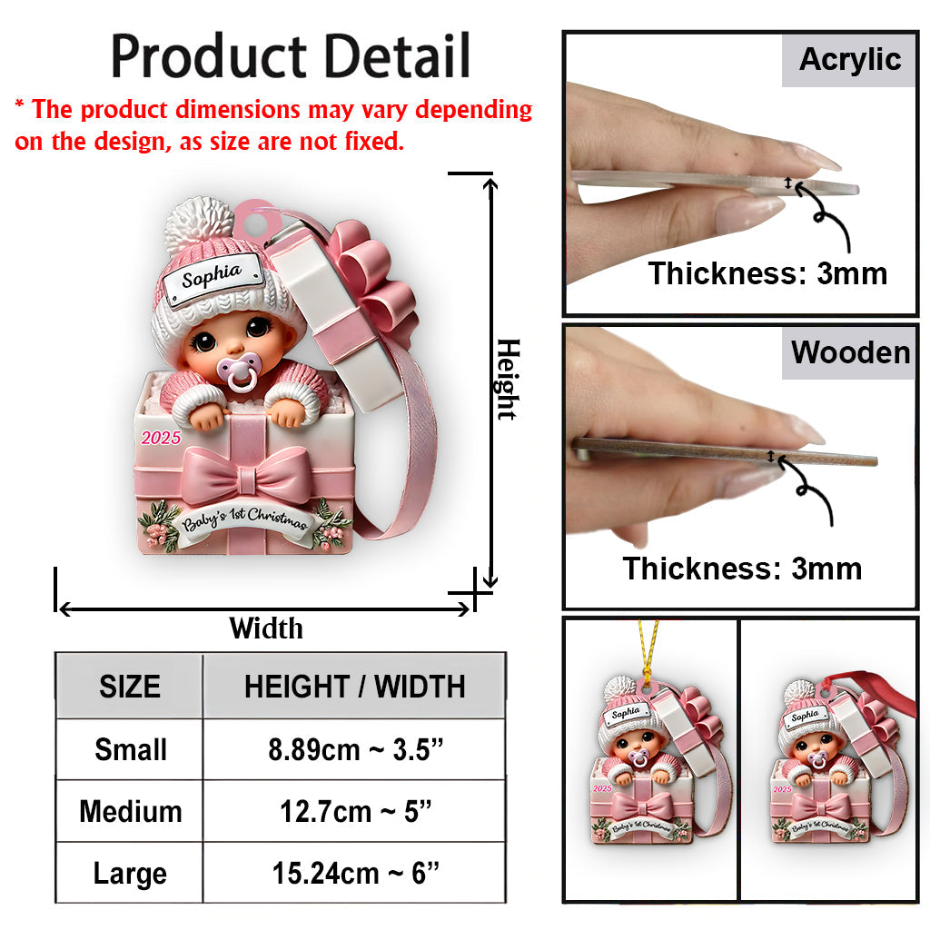 Coffret cadeau bébé - Ornement personnalisé pour nouveau-né