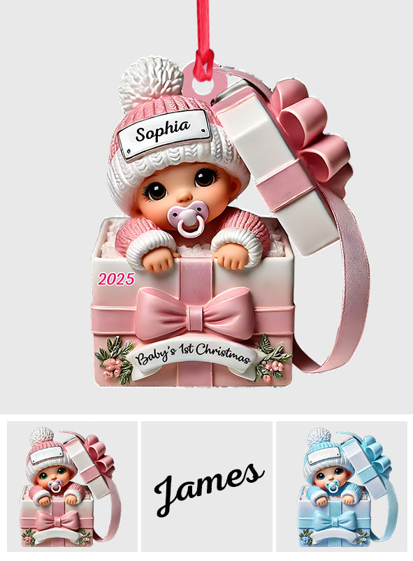 Coffret cadeau bébé - Ornement personnalisé pour nouveau-né