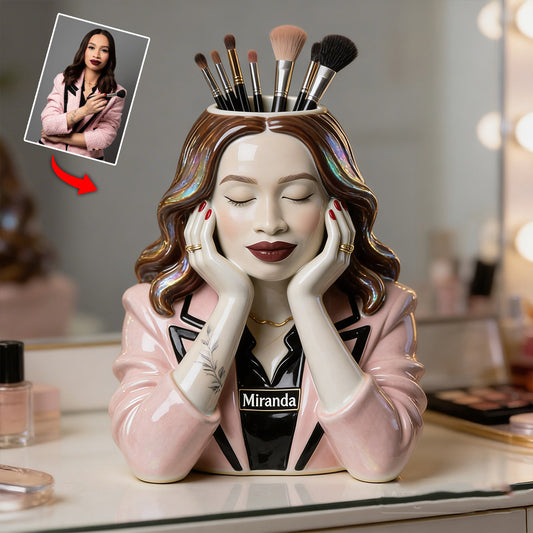 Beauty Dreamer - Makeup Brush Holder Muse - Personalized Makeup Acrylic Pot