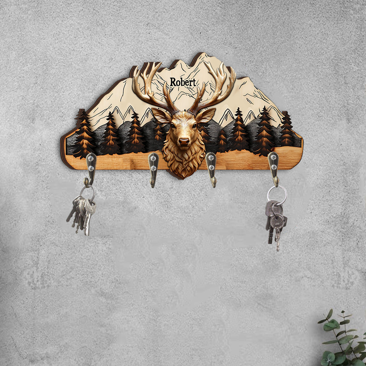 Best Hunter Ever - Personalized Hunting Custom Shaped Key Rack