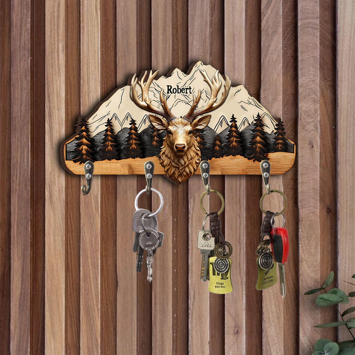 Best Hunter Ever - Personalized Hunting Custom Shaped Key Rack