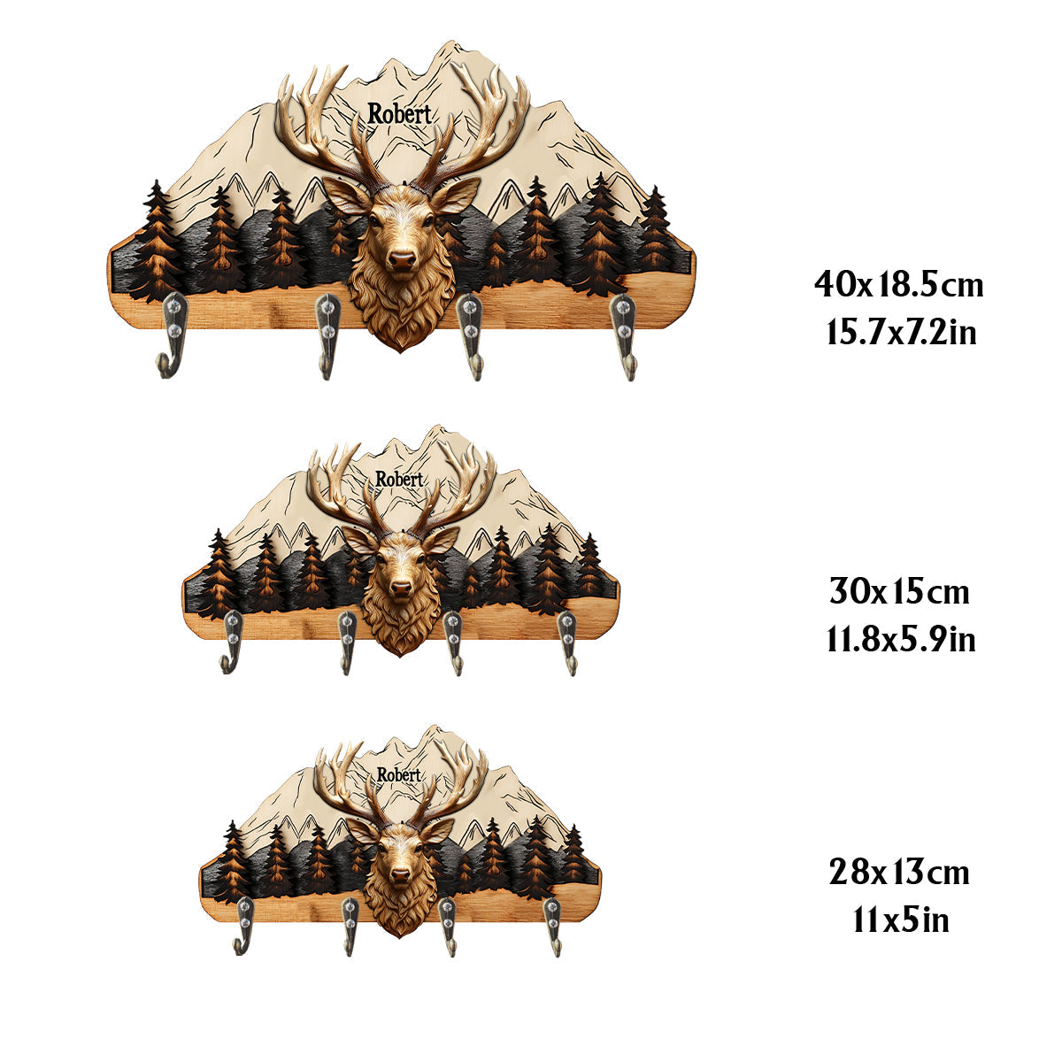 Best Hunter Ever - Personalized Hunting Custom Shaped Key Rack