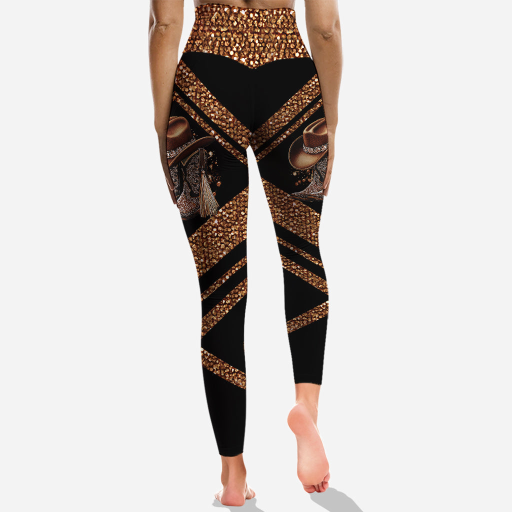 Bottes sur le terrain - Débardeur et legging Cowgirl Hollow personnalisés