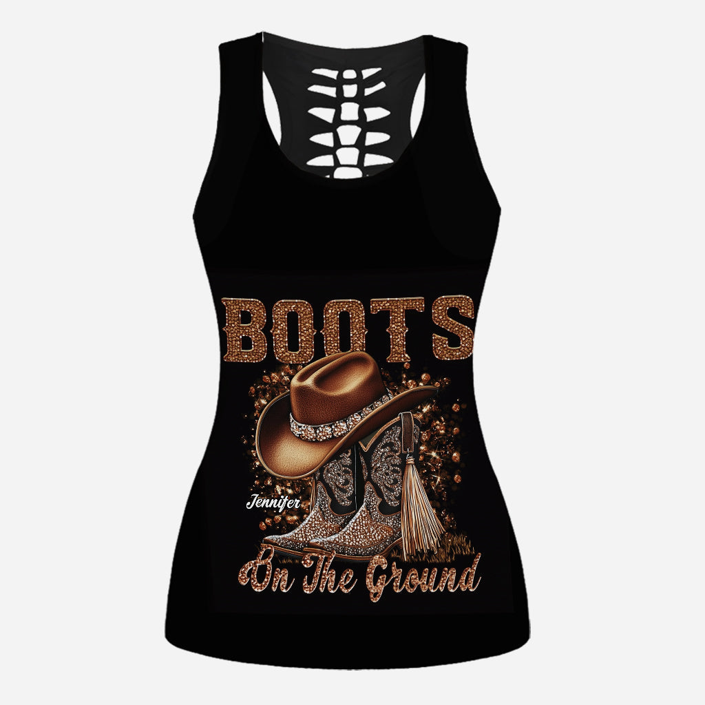 Bottes sur le terrain - Débardeur et legging Cowgirl Hollow personnalisés