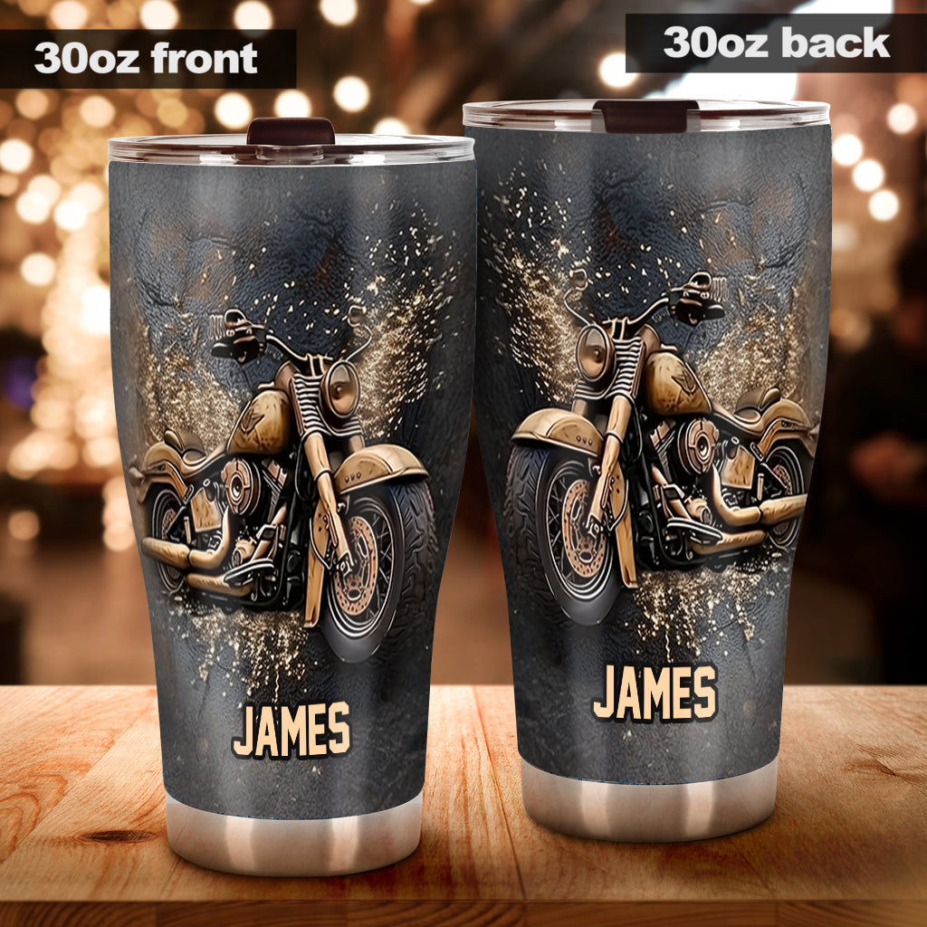 Strong Metal Motorcycle - Personalized Biker Tumbler