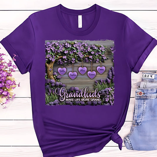 Grandkids Make Life More Grand - Personalized Grandma T-shirt And Hoodie