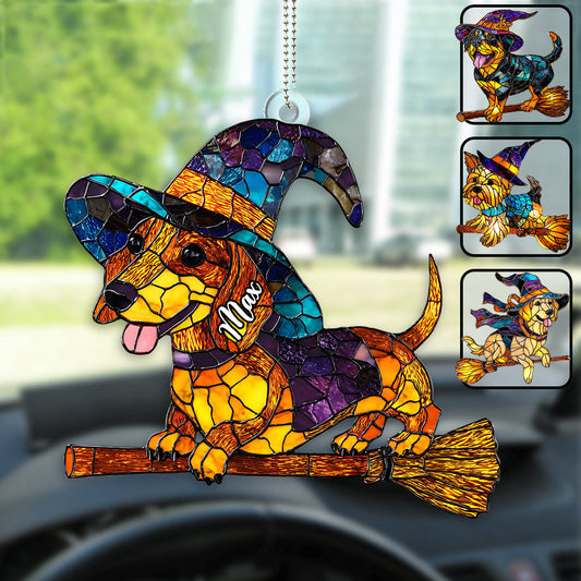 Halloween effrayant - Ornement de voiture personnalisé en forme de chien
