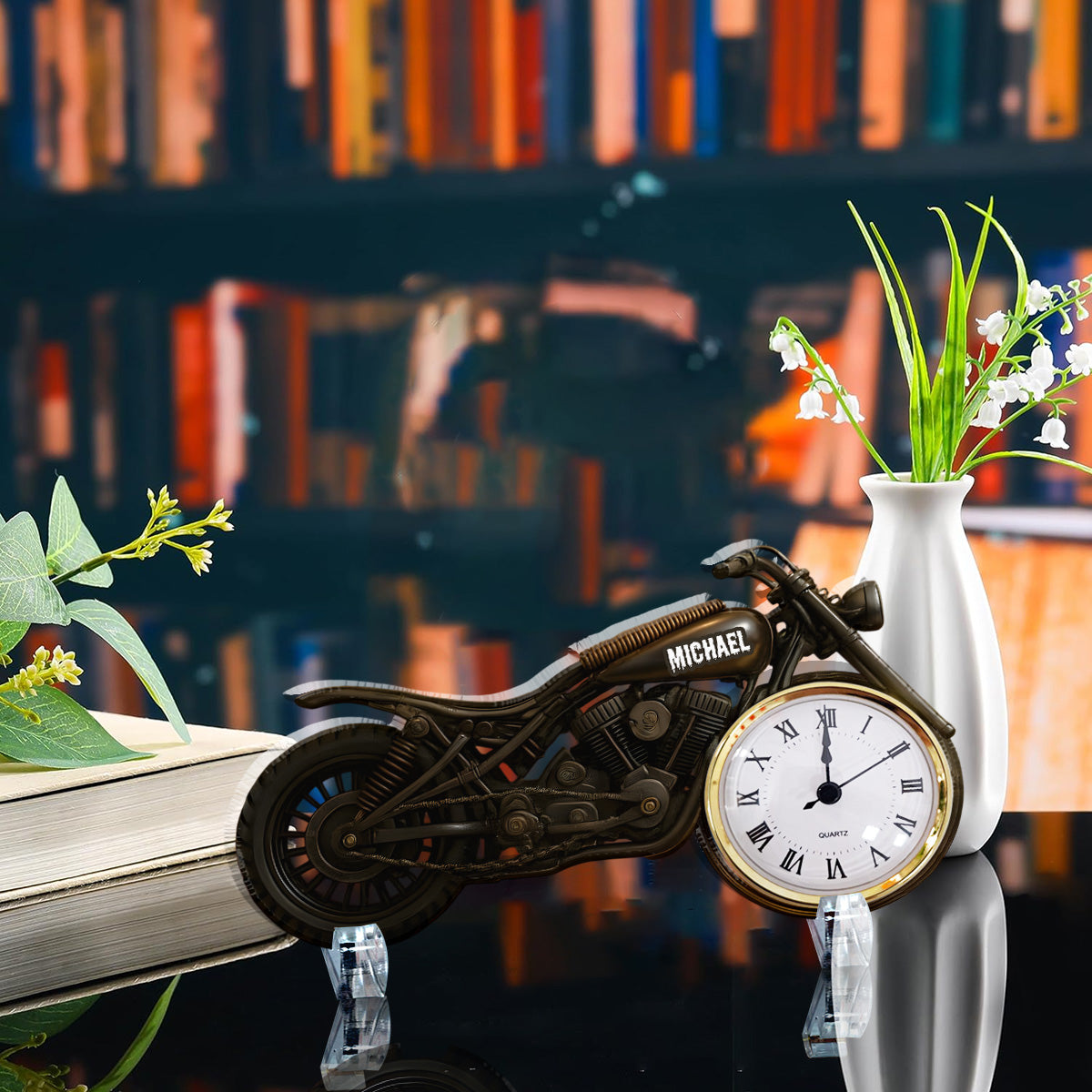 Time to Ride - Personalized Biker Acrylic Clock Plaque