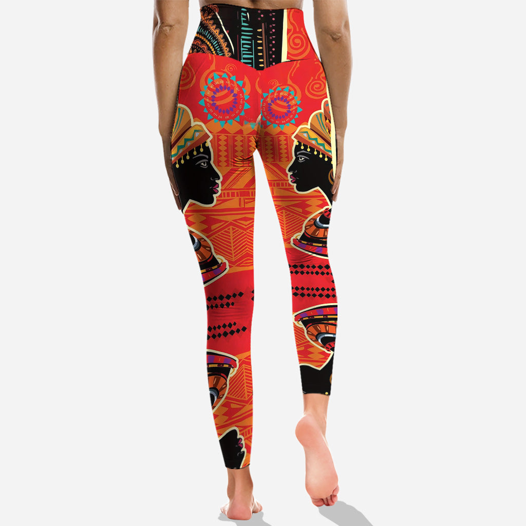 Couleurs d'Afrique - Sweat à capuche et legging personnalisés afro-américains