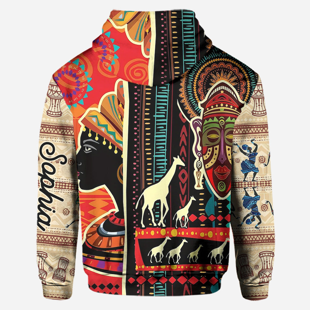 Couleurs d'Afrique - Sweat à capuche et legging personnalisés afro-américains