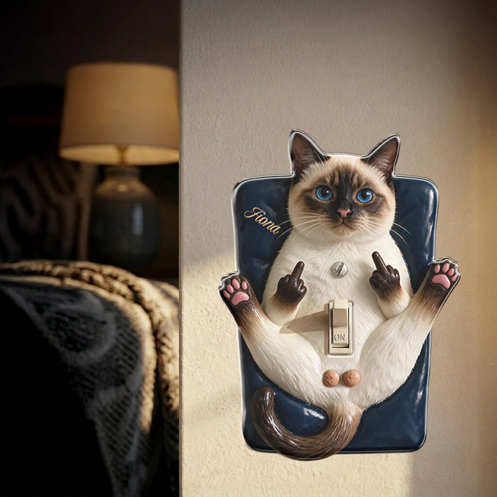 Funny Pose - Personalized Cat Light Switch/ Outlet Cover