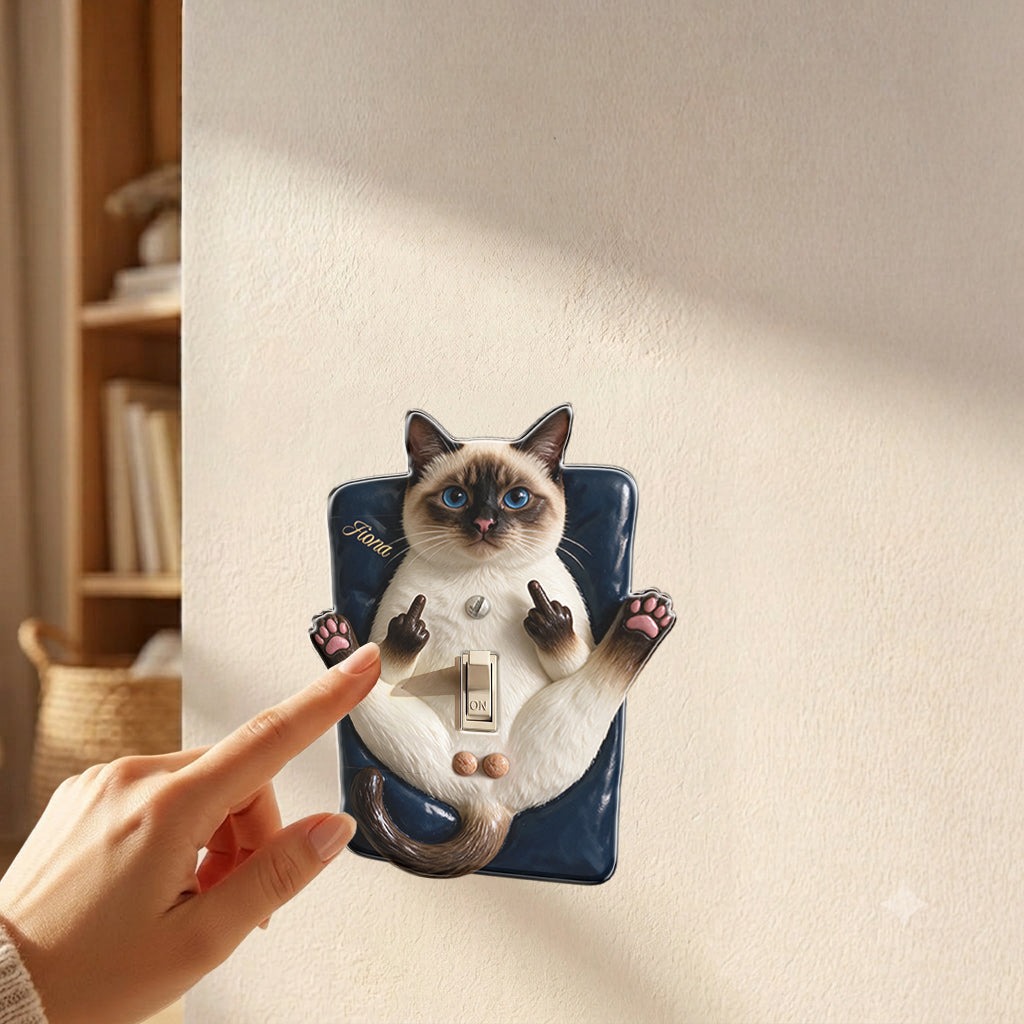 Funny Pose - Personalized Cat Light Switch/ Outlet Cover