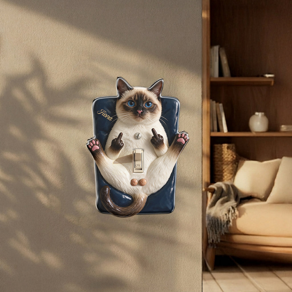 Funny Pose - Personalized Cat Light Switch/ Outlet Cover