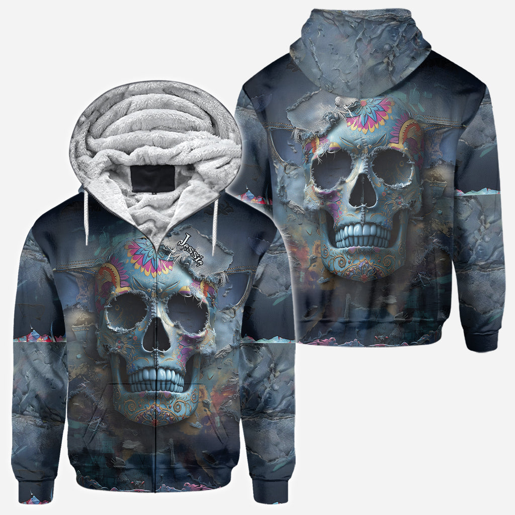 T-shirt personnalisé à motif tête de mort mexicaine