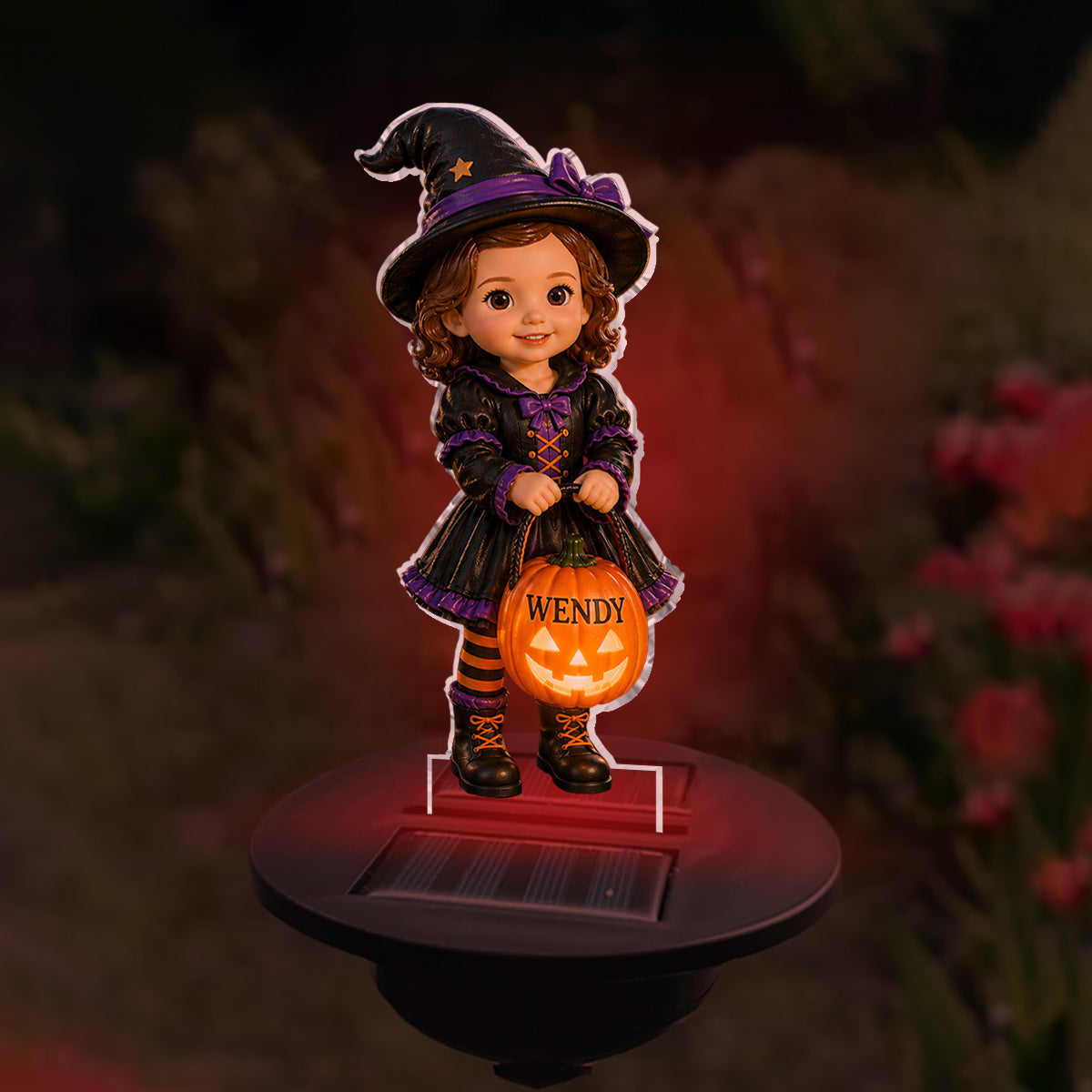 Cute Kid Halloween Decoration - Personalized Kid Garden Solar Light